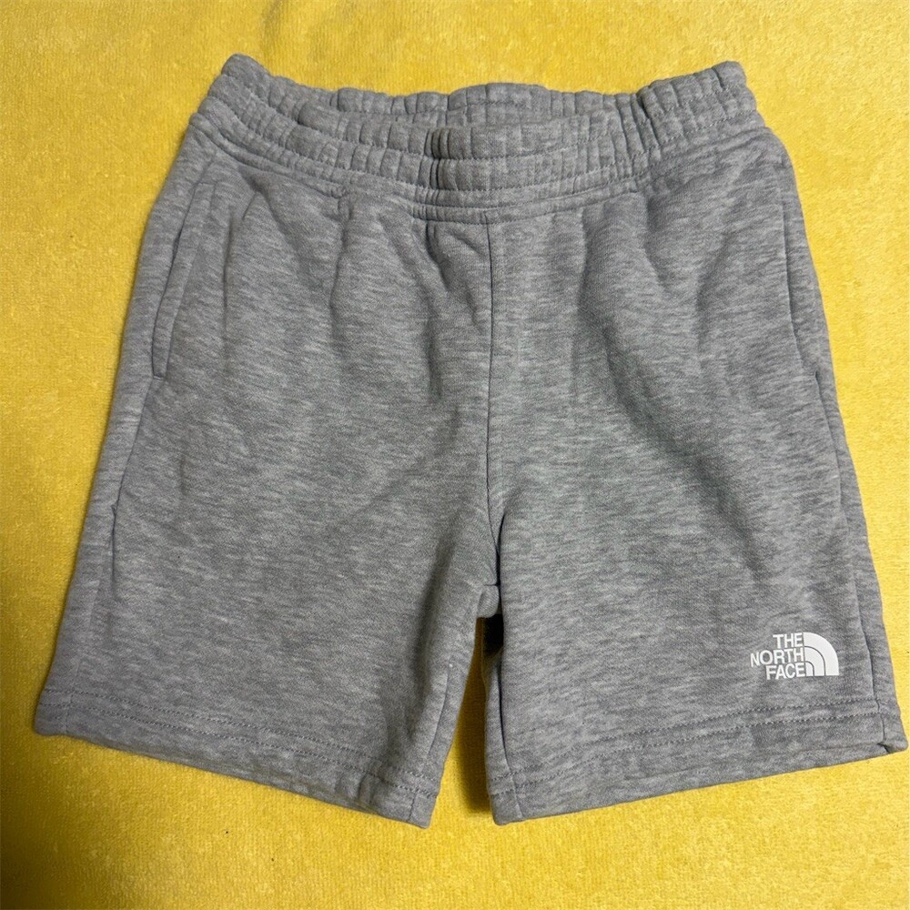 The North Face Little Boys Gray Elastic Waist Logo Pockets Shorts Size 7